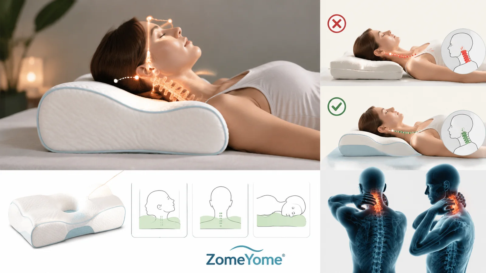 cervical neck pillow illustration